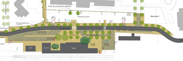 Atelier mosségimmig - Aménagement des abords de la gare, Les Arcs-sur-Argens